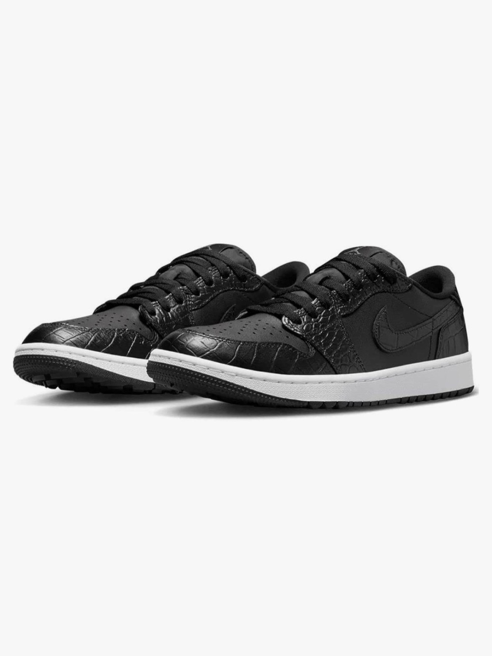 Air Jordan 1 Low G Nike Black Golf Sneakers with White Midsole